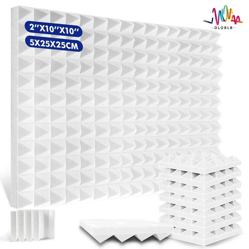 Acoust Insulation Foam Wall Panel - 12Pcs Self-Adhesive Soundproof Pad
