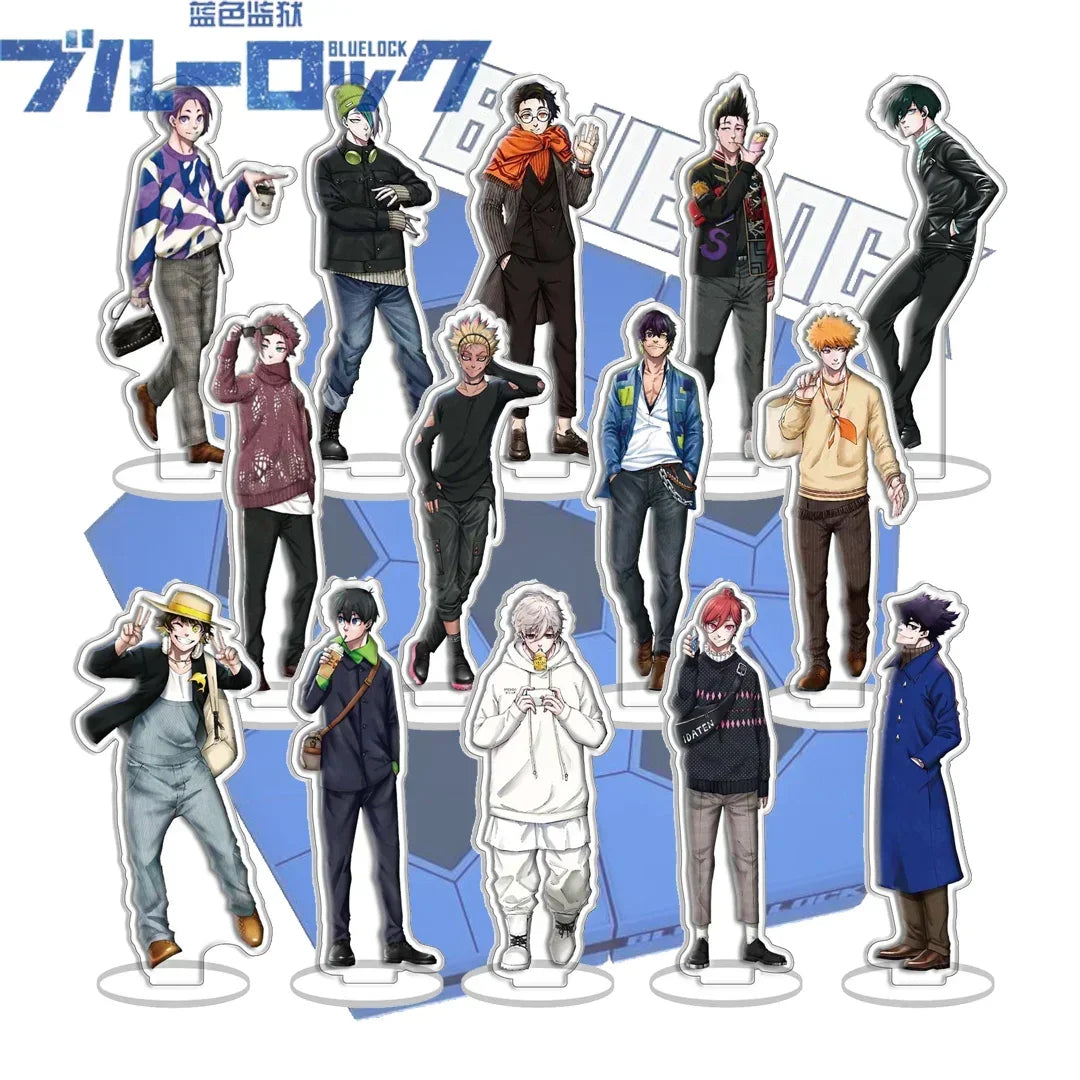 Anime Blue Lock Cosplay Acrylic Stand - Isagi Yoichi Desk Decor & Keychain