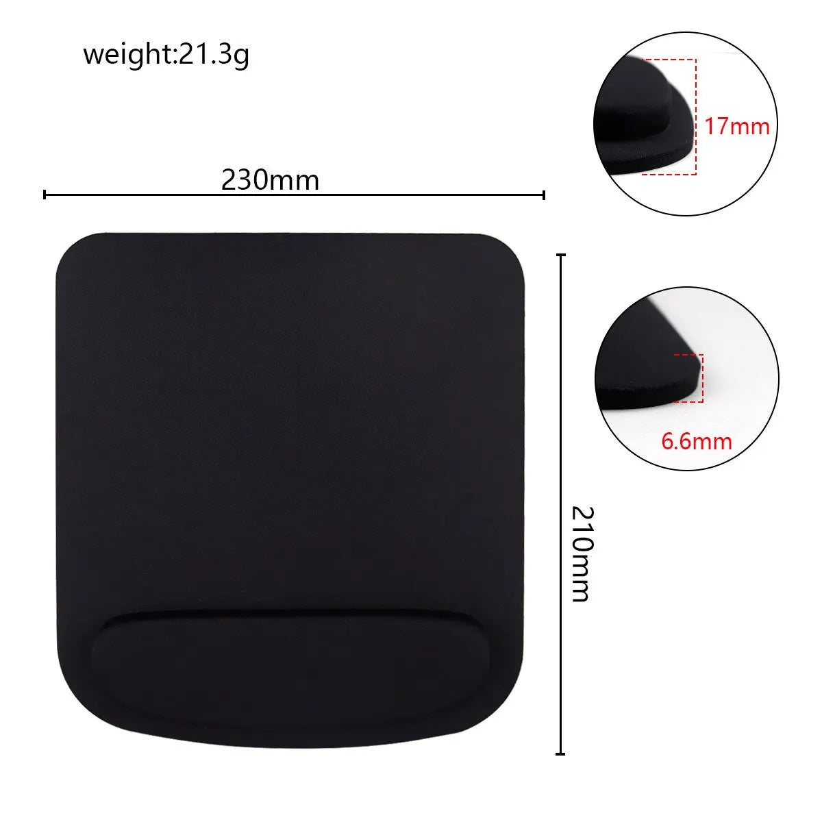 Memory Foam Wrist Rest Mouse Pad - Ergonomic, Superfine Fiber for Office & Gaming