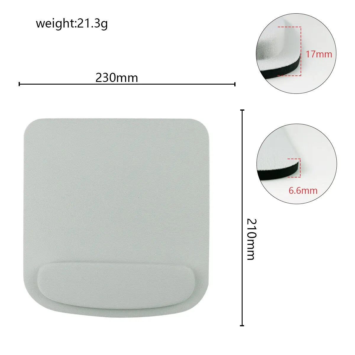 Memory Foam Wrist Rest Mouse Pad - Ergonomic, Superfine Fiber for Office & Gaming
