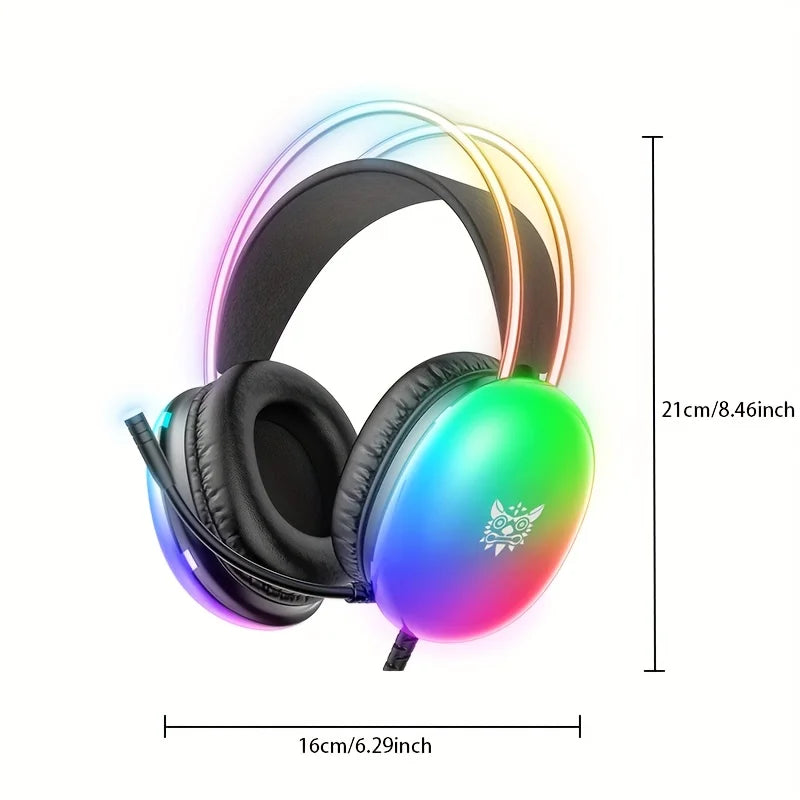 ONIKUMA X25 Gaming Headset with RGB Light & Microphone for PS4/PS5