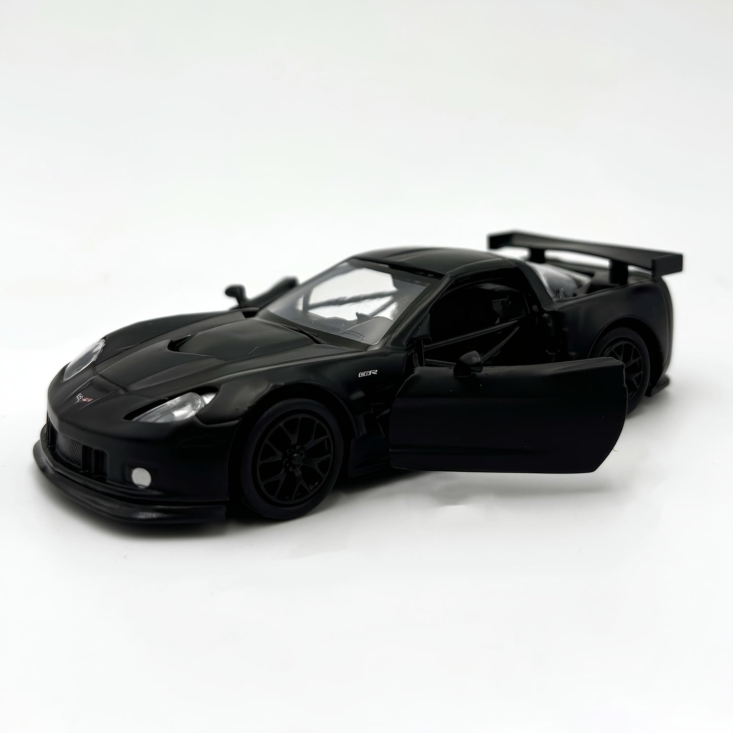MAKEDA Corvette C6-R Black Pull-Back Alloy Car – Openable Door Toy Gift