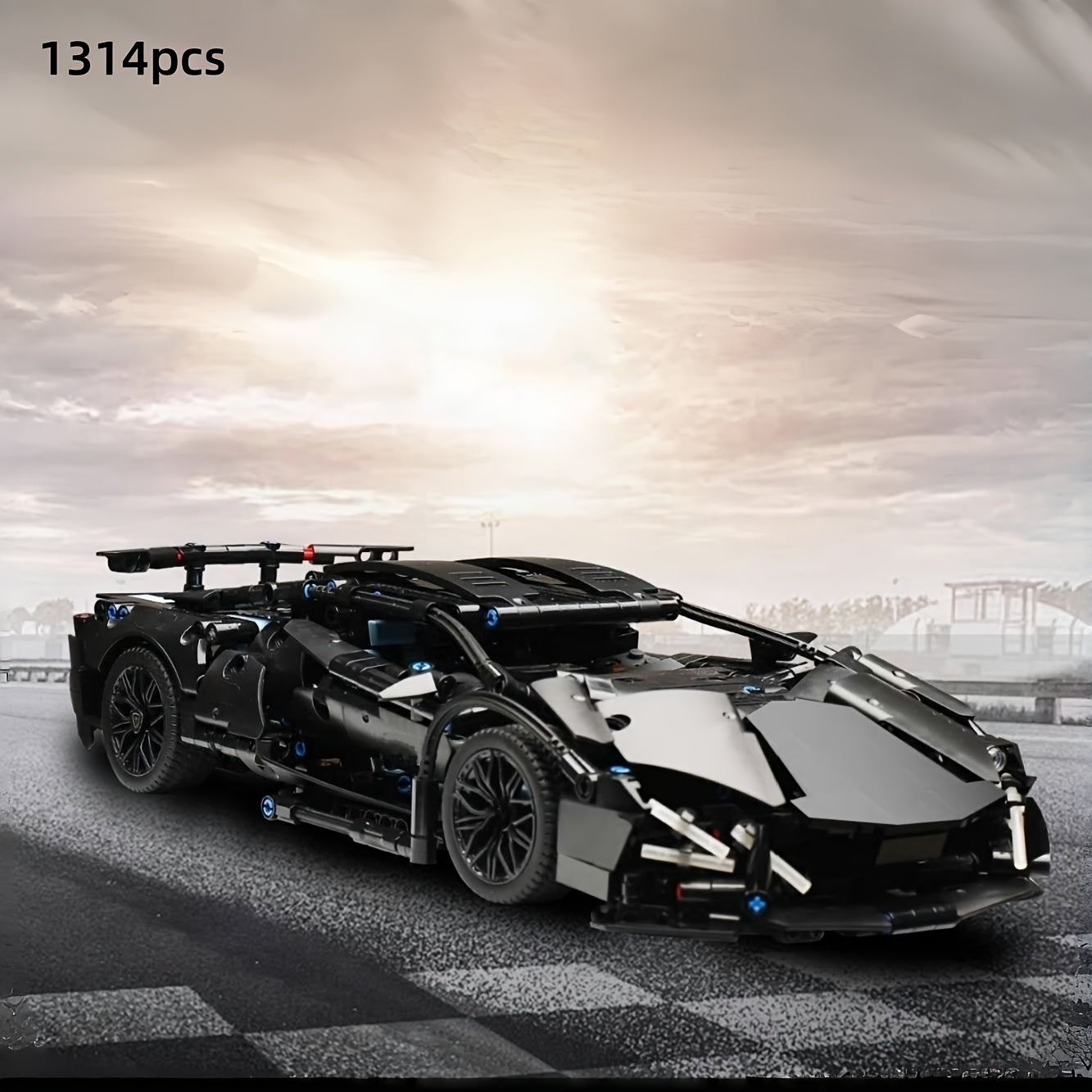 1314pcs Super Sports Car Building Blocks – 1:14 Scale Model Car