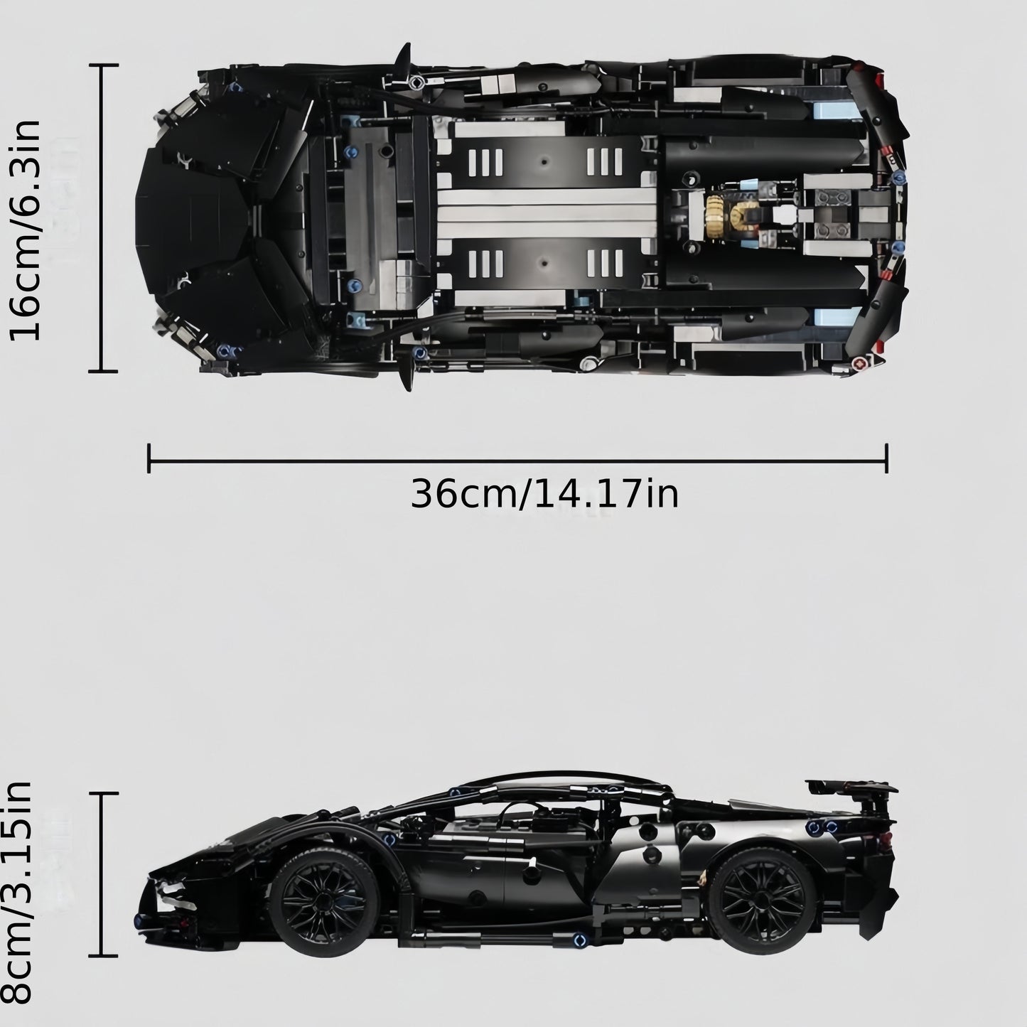 1314pcs Super Sports Car Building Blocks – 1:14 Scale Model Car