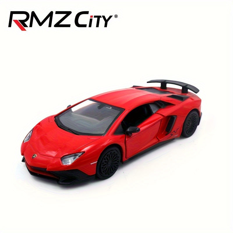 RMZ 1:36 Alloy Lamborghini SVJ – Pull-Back Sports Car Toy for Boys