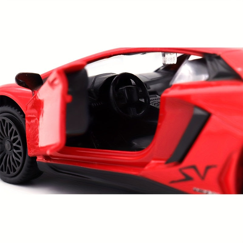RMZ 1:36 Alloy Lamborghini SVJ – Pull-Back Sports Car Toy for Boys