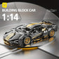 Black & Golden Racing Car – Technology Building Blocks Sports Car Model