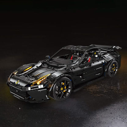 3097 Teile Schwarzer Sportwagen Klemmbausteine – Technic F12 Modell-Spielzeug