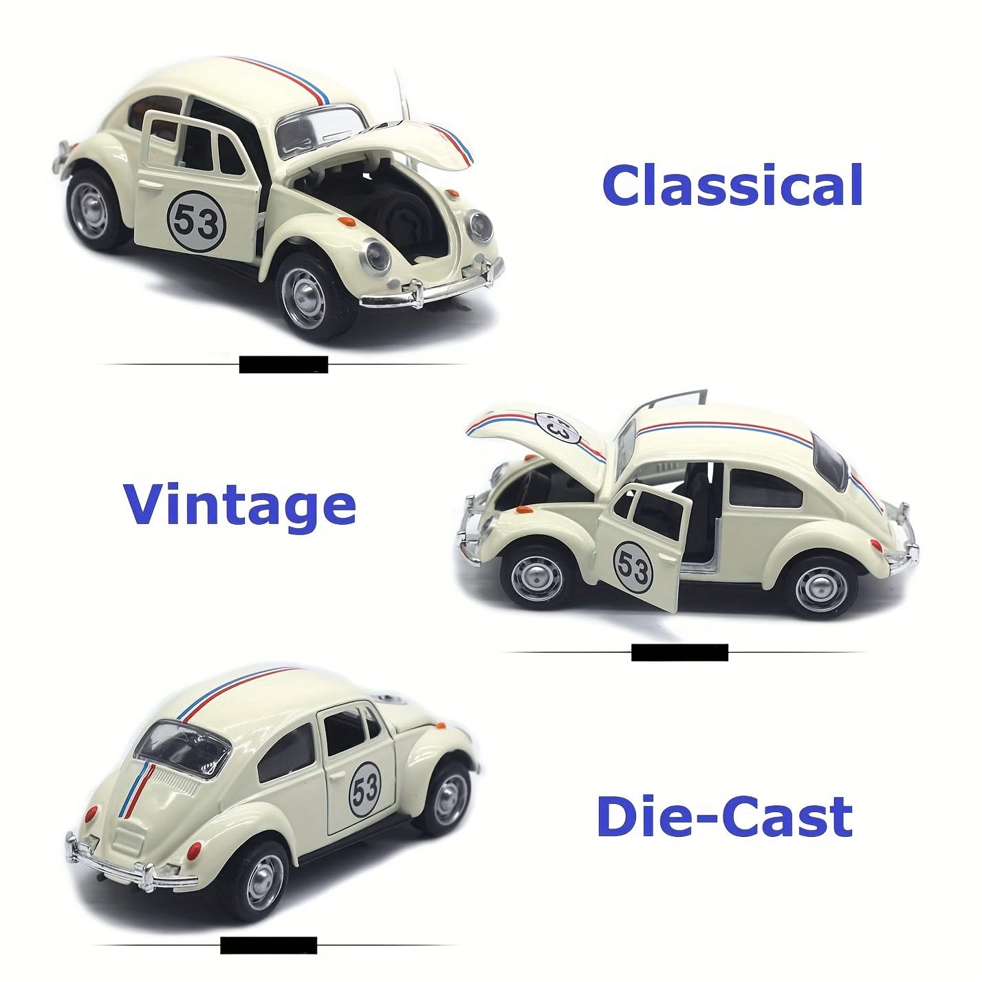 1:32 Vintage Die-Cast Racing Car Toy – Pull-Back Classic Model