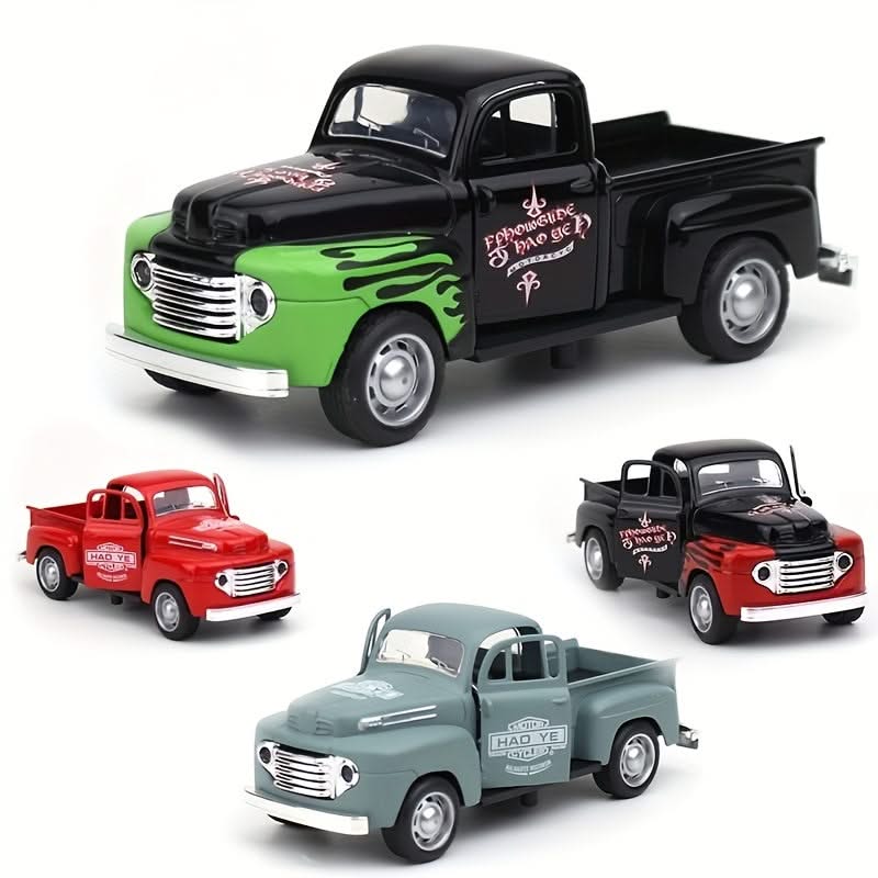 1:32 Alloy Graffiti Pickup Car Model – Die-Cast Toy with Openable Doors