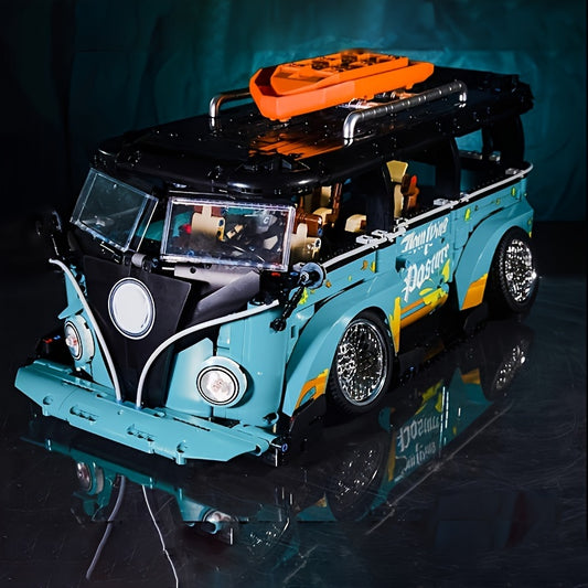 1:10 Modified T1 Camping Vehicle Block Model – High Difficulty Assembly Toy