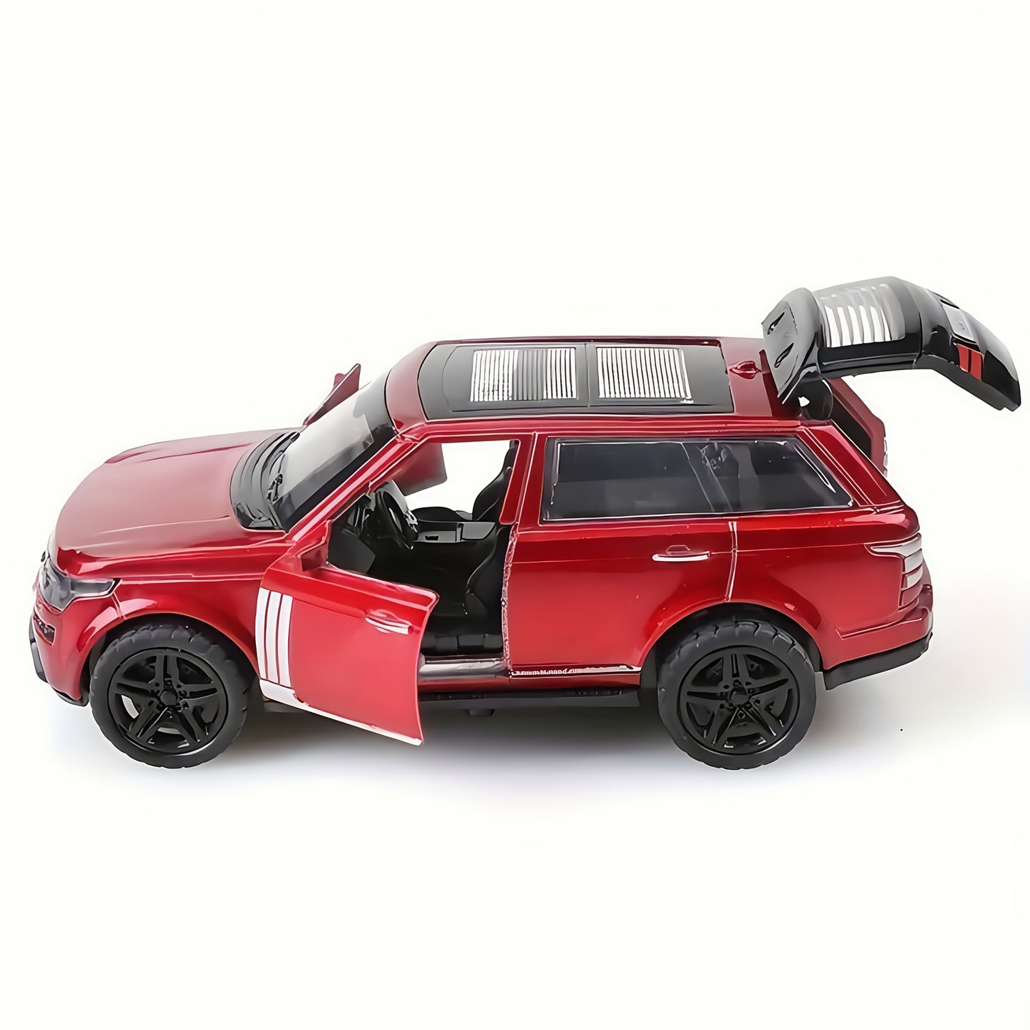 Metal Car Model Decor - Stylish Vehicle with Spoiler, No Power Needed