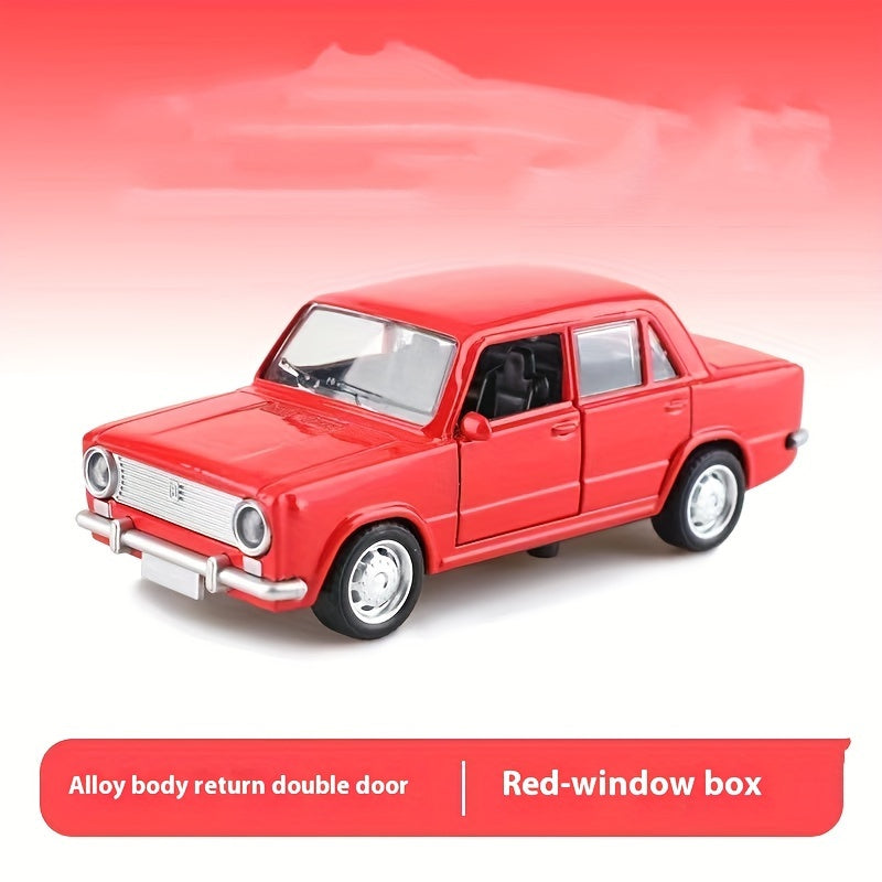 1:36 Yellow Alloy Die-Cast Car Model – Double Doors, Display Toy