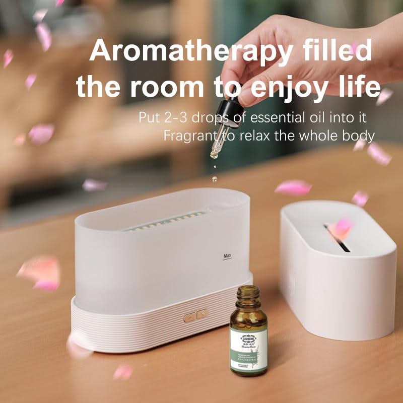 7-Color Flame Effect USB Aromatherapy Diffuser for Home and Travel