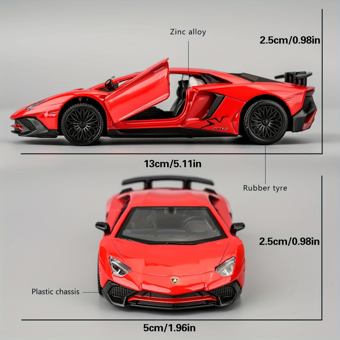 RMZCITY 1:36 Aventador LP700-4 Die-Cast Car Model – Pull Back Toy for Kids