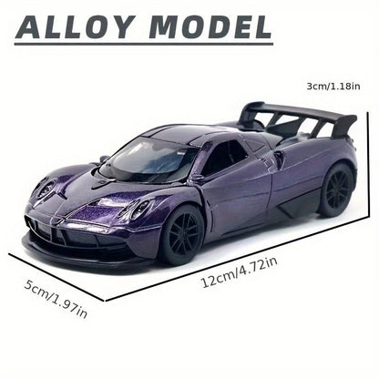 1:36 Alloy Three-Door Sports Car Model – Pull Back Racing Toy for Halloween & Collectors