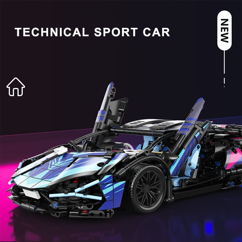 1:14 Scale Sports Car Building Kit - 1314 Pcs MOC Model Blocks Set