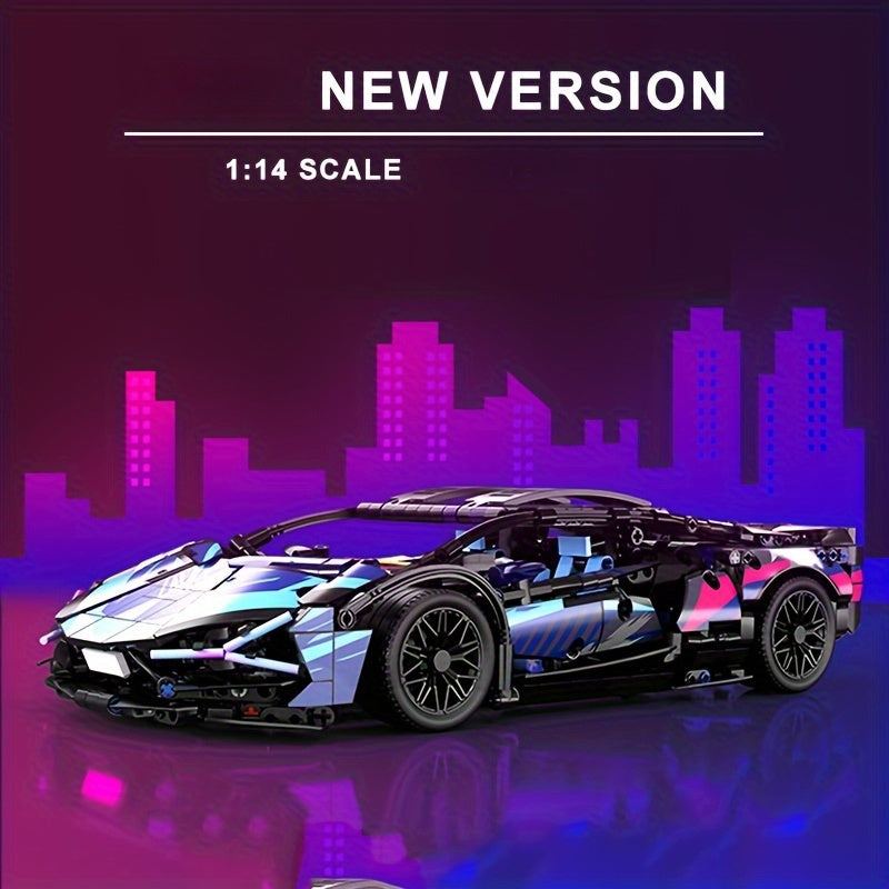 1:14 Scale Sports Car Building Kit - 1314 Pcs MOC Model Blocks Set