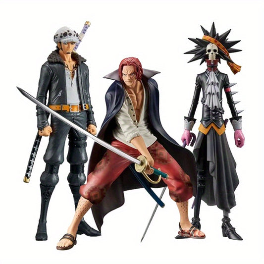 Bandai One Piece Zoro Red-Haired Anime Figure - PVC Desk Decor Gift