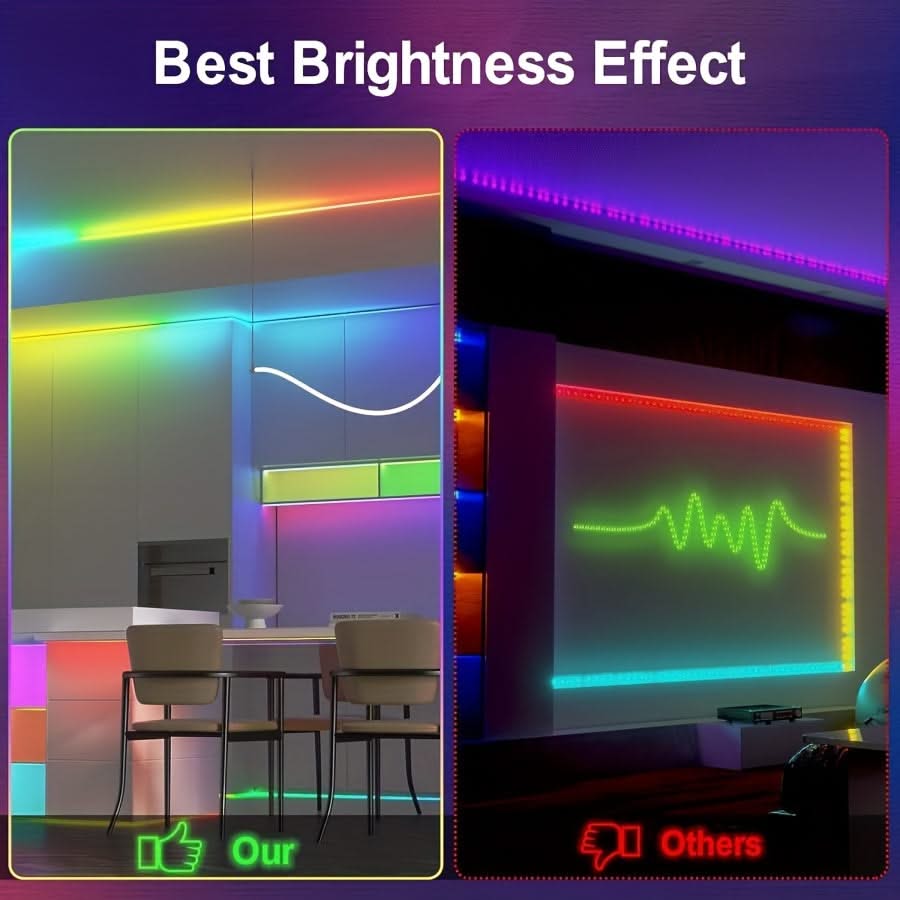 RGBIC Neon Strip Light – Music-Sync DIY LED Lights for TV & Room Decor