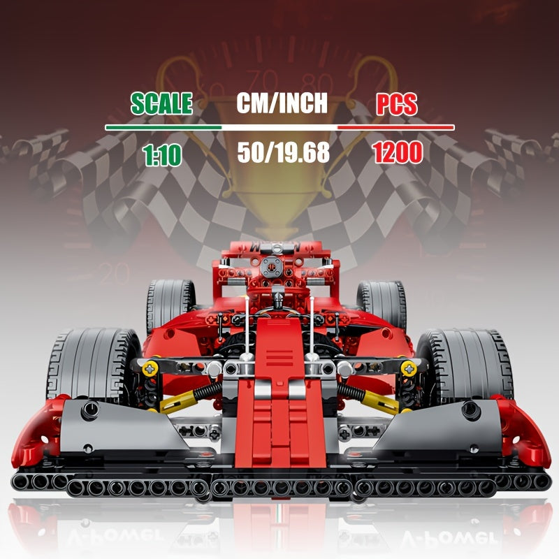 1200Pcs Formula Car Model Building Blocks Set - Racing Supercar Toy