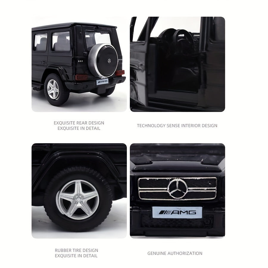 1:36 Scale Golden Mercedes-AMG G63 Off-Road Vehicle – Inertia Toy for Boys