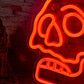 Halloween Skull Neon Sign – USB LED Wall Light with Line Switch for Halloween Decor