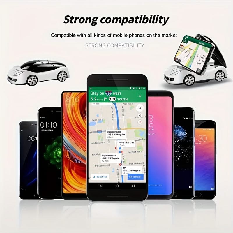 Car Model Phone Stand – Foldable 360° Rotation Dashboard Holder for Mobile