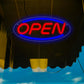 Neon Open Sign – USB LED Wall Light for Bars, Shops & Cafés