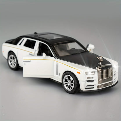 1:36 Phantom Die-Cast Spielzeugauto – Rückzug, Sound & Licht (Weiß)
