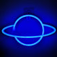 Planet Neon Sign Light – Pink or White USB and Battery LED Wall Decor