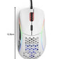 Glorious Model D Kabelgebundene Gaming Maus, 68g, Pixart 3360, RGB, Weiß