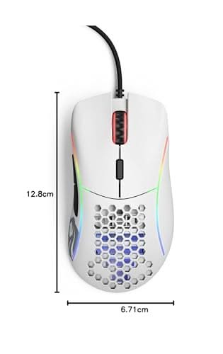Glorious Model D Wired Gaming Mouse, 68g, Pixart 3360, RGB, White