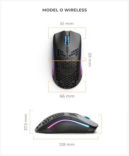 Glorious Model O Wireless Gaming Mouse, 69g, RGB, 71h Battery, Black