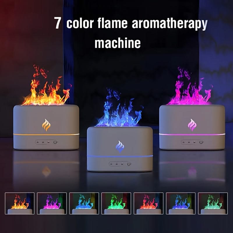 7-Color Flame Effect USB Aromatherapy Diffuser for Home and Travel