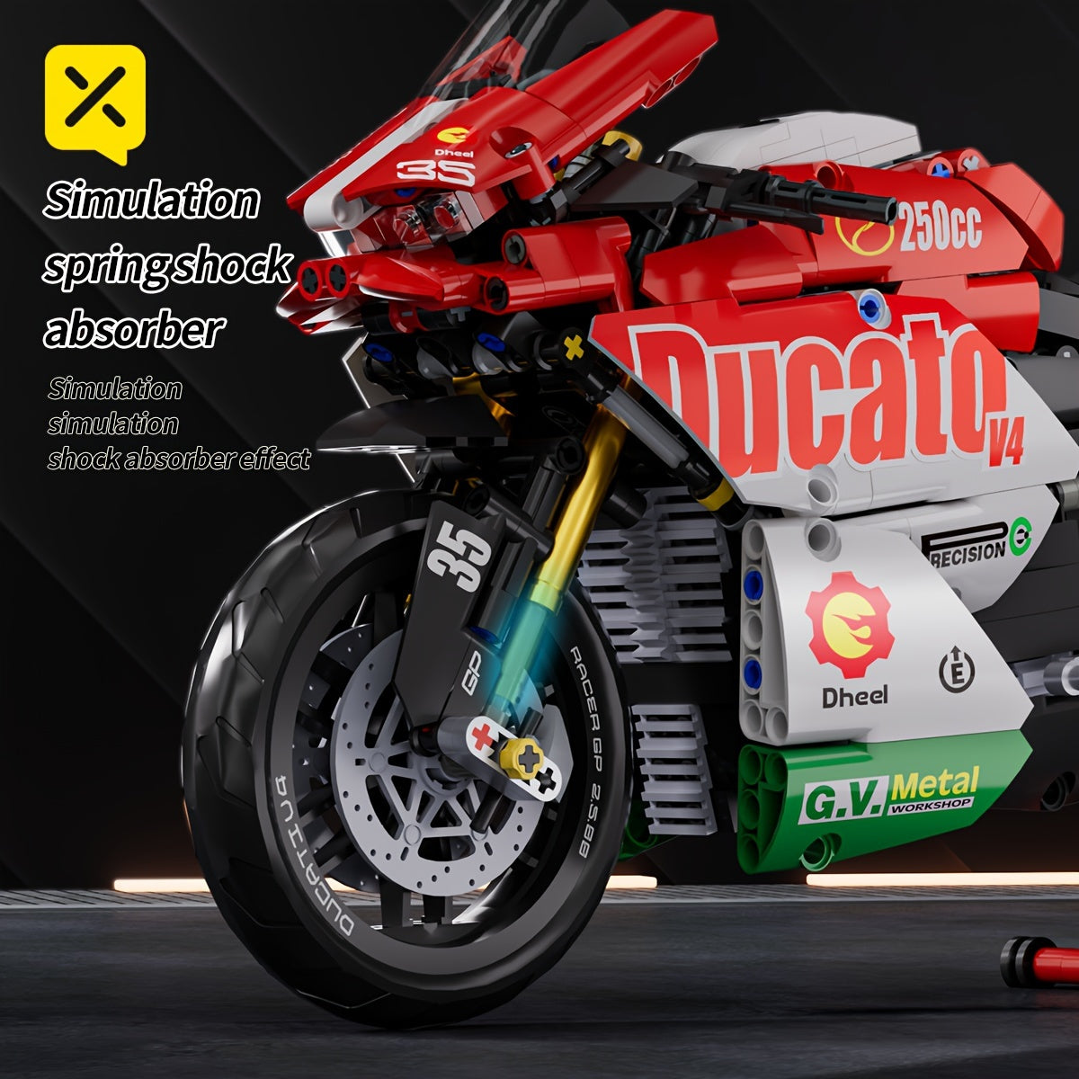 Supercar STEM Building Kit – 1:10 Scale Red Racing Car Model
