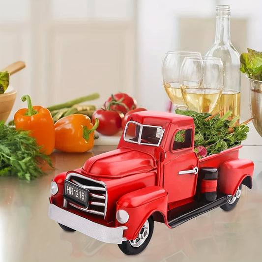 Vintage Metal Classic Pickup Truck – Rustic Christmas Decor for Home & Tabletop
