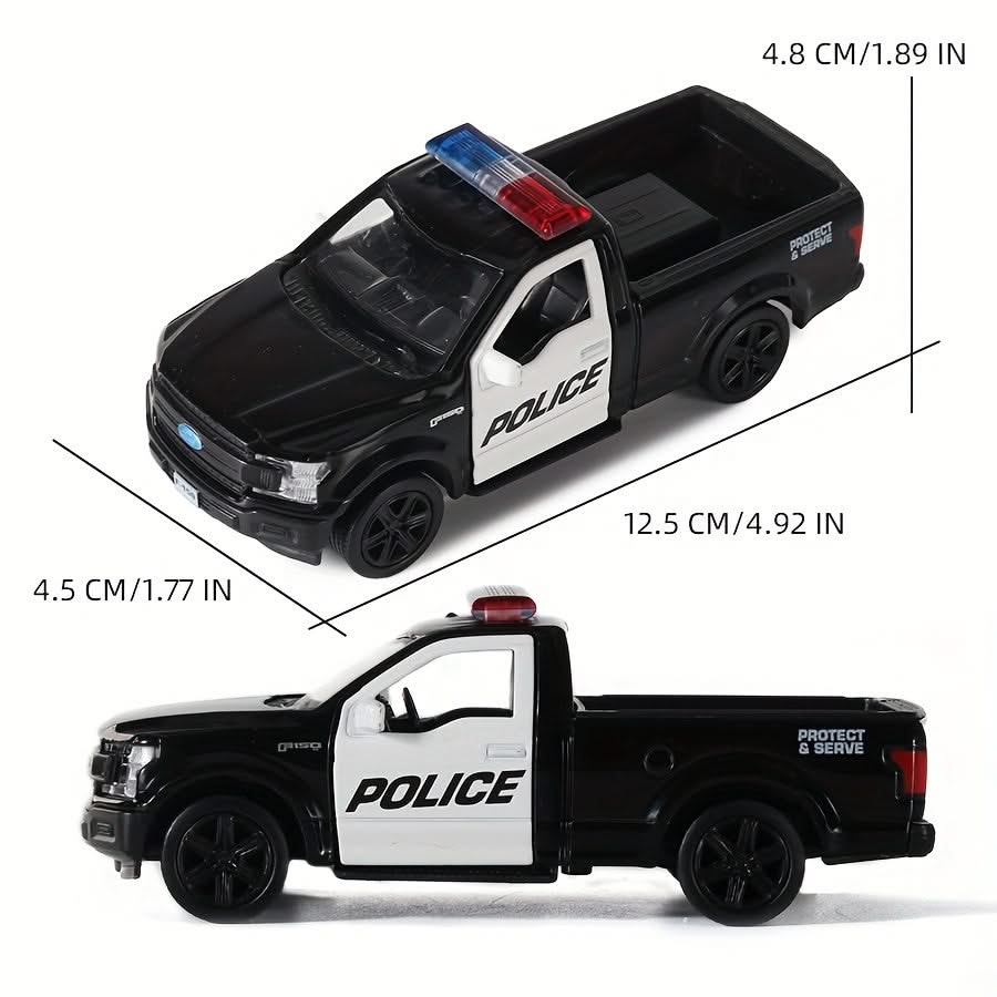RMZ 1:36 Alloy Ford Pickup Truck Police Car Model – Pullback Toy, Kids Gift