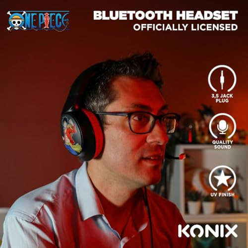 Konix One Piece - Wired Gaming Headset, Luffy Design, 3.5mm