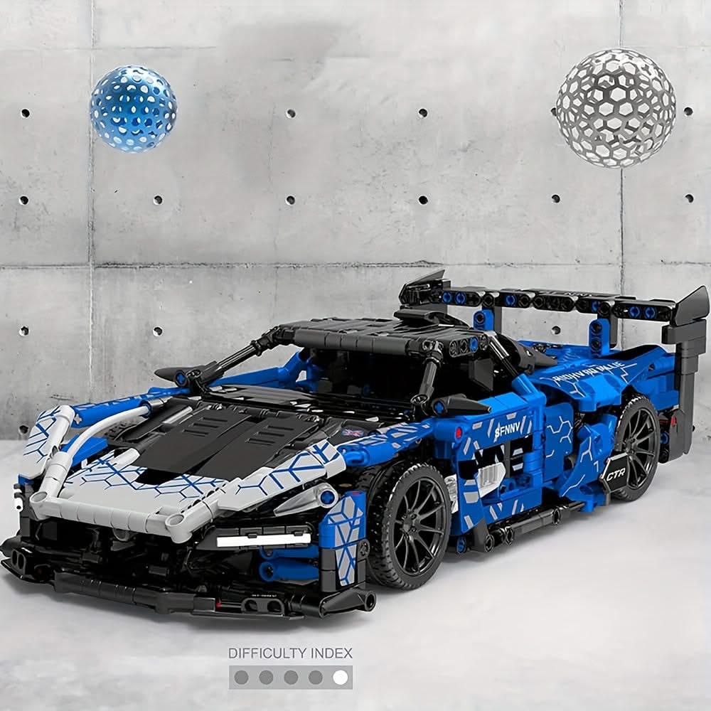 1404pcs 1:14 Sports Car Building Kit - MOC Racing Model for Adults
