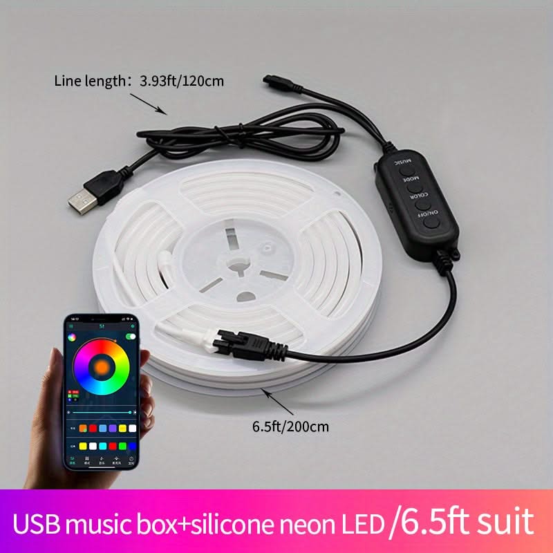 9.8ft RGBIC Desktop Light – App-Controlled LED Backlight for TV & Music Sync