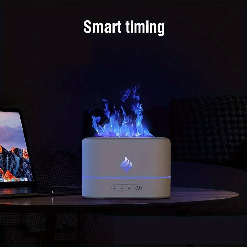 7-Color Flame Effect USB Aromatherapy Diffuser for Home and Travel