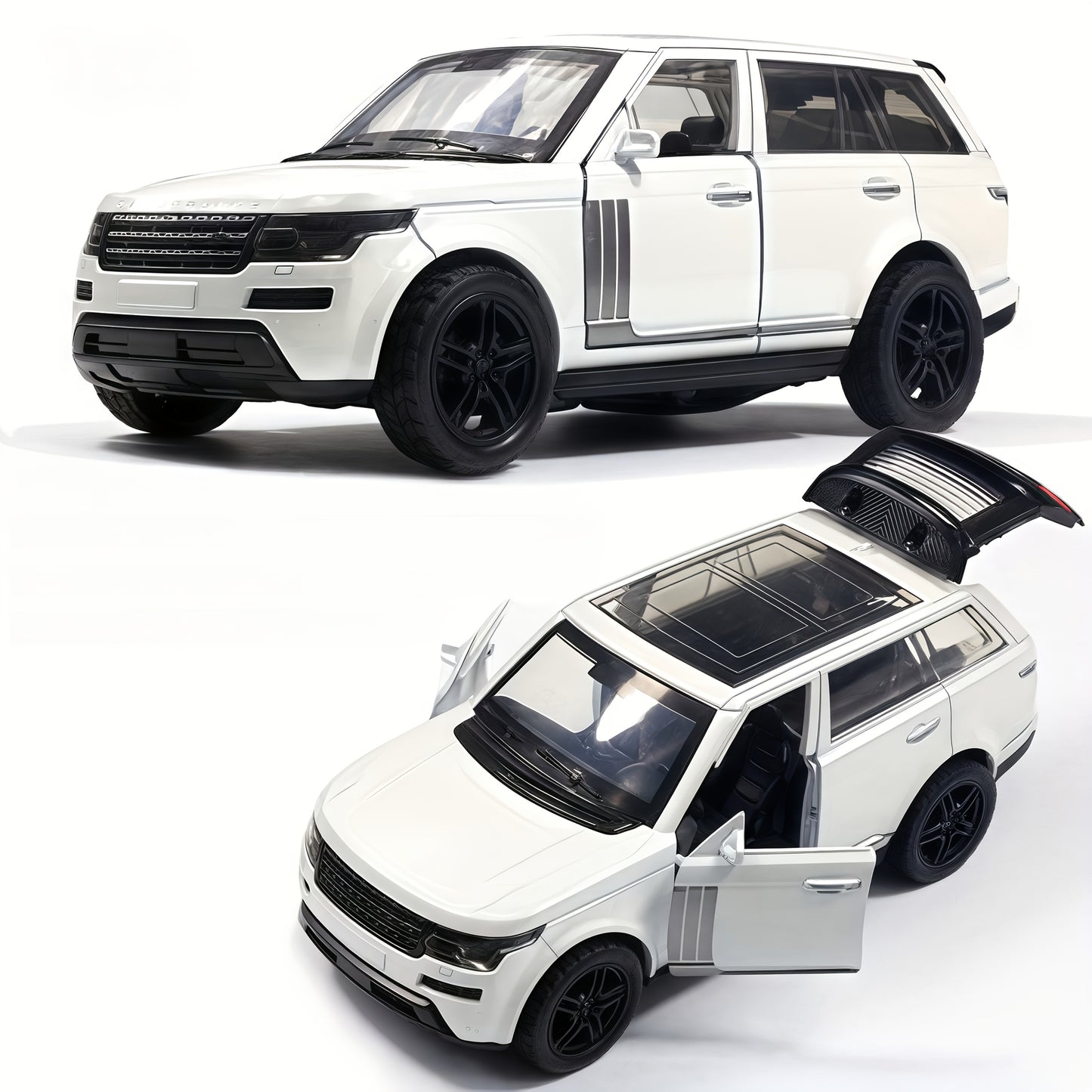 Metal Car Model Decor - Stylish Vehicle with Spoiler, No Power Needed