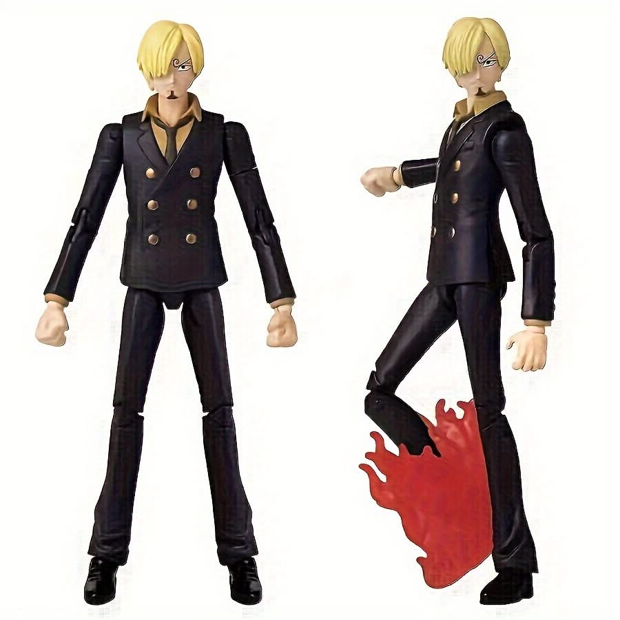 BANDAI One Piece Sanji Anime Figure - Movable Doll Model for Fans