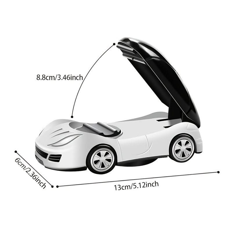 Car Model Phone Stand – Foldable 360° Rotation Dashboard Holder for Mobile