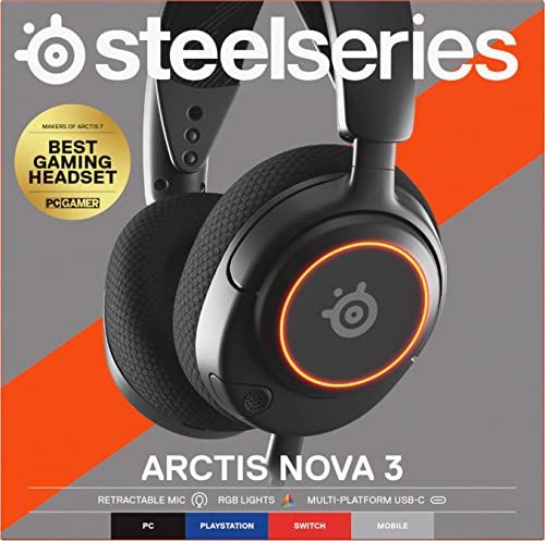 SteelSeries Arctis Nova 3 - Multi-Platform Headset w/Memory Foam
