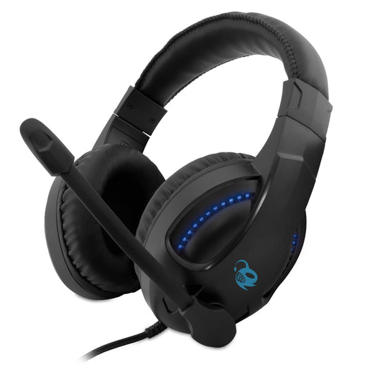 DeepGaming Headset w/LED - Flexible Mic, Works w/PS5/Xbox/PC