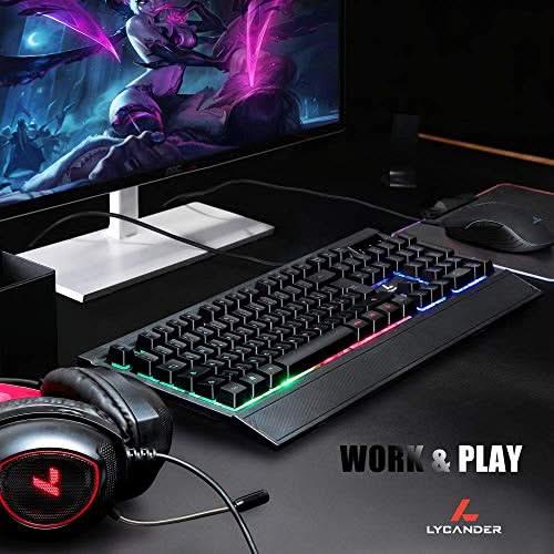 LYCANDER - Gaming Headset w/LED, Mic for PC/PS4/Xbox/Switch