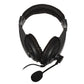 LINK LKHS1X35 Headset mit schwenkbarem Mikrofon, Schwarz, 1 x 3,5 mm