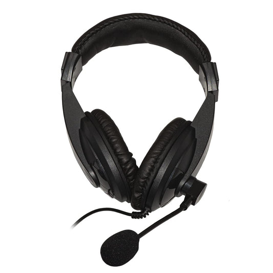 LINK LKHS1X35 Casque Audio avec Microphone Orientable Connecteur, Noir, 1 x 3,5 mm